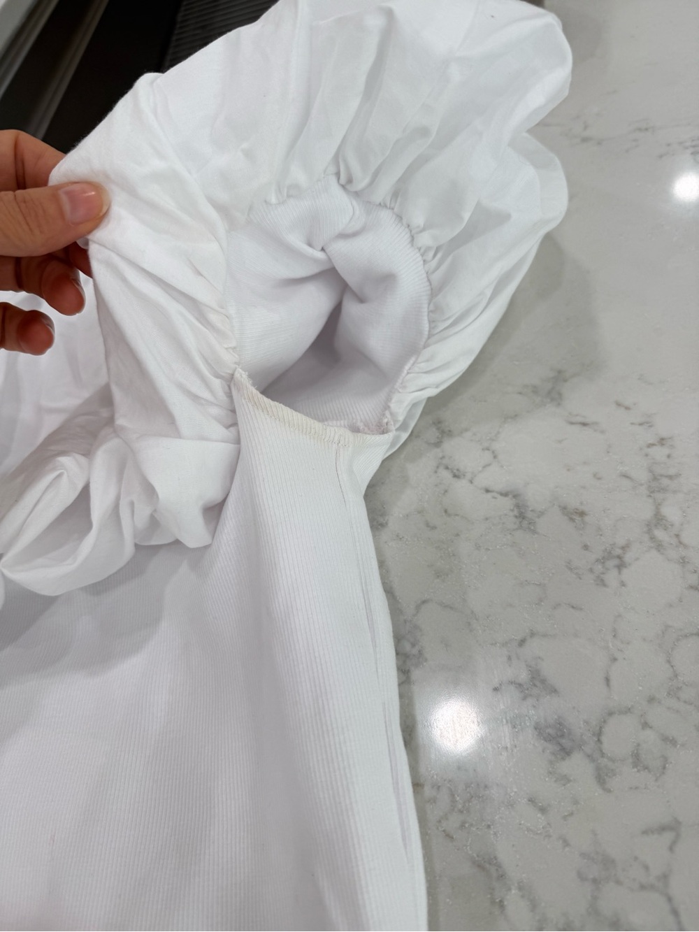 Zara White Off-Shoulder Ruffle Top - Picture 3 of 4